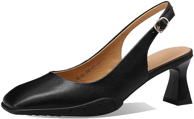(Women) Luiza Barcelos Round Toe Block Heel 'Black Comfort' X901453 Buy (Women) Luiza Barcelos Round Toe Block Heel 'Black Comfort' X901453