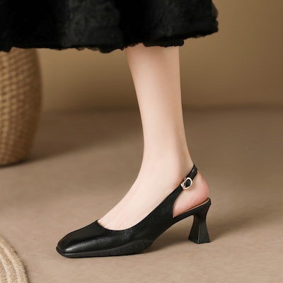 (Women) Luiza Barcelos Round Toe Block Heel 'Black Comfort' X901453 Lookbook (Women) Luiza Barcelos Round Toe Block Heel 'Black Comfort' X901453