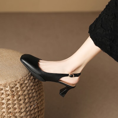 (Women) Luiza Barcelos Round Toe Block Heel 'Black Comfort' X901453 Details for (Women) Luiza Barcelos Round Toe Block Heel 'Black Comfort' X901453