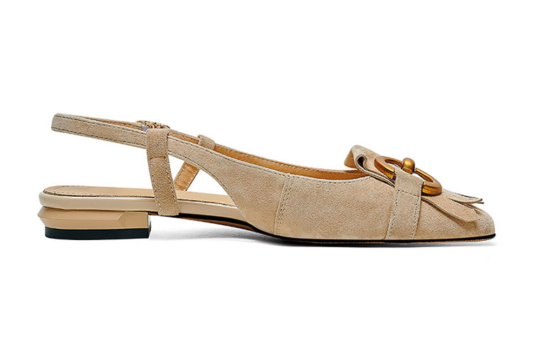 (W) Luiza Barcelos Round Toe Block Heel Loafer 'Metal Horsebit Suede' 圖 2