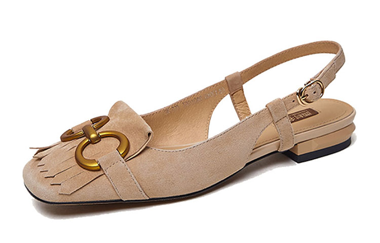 (W) Luiza Barcelos Round Toe Block Heel Loafer 'Metal Horsebit Suede' 圖 3