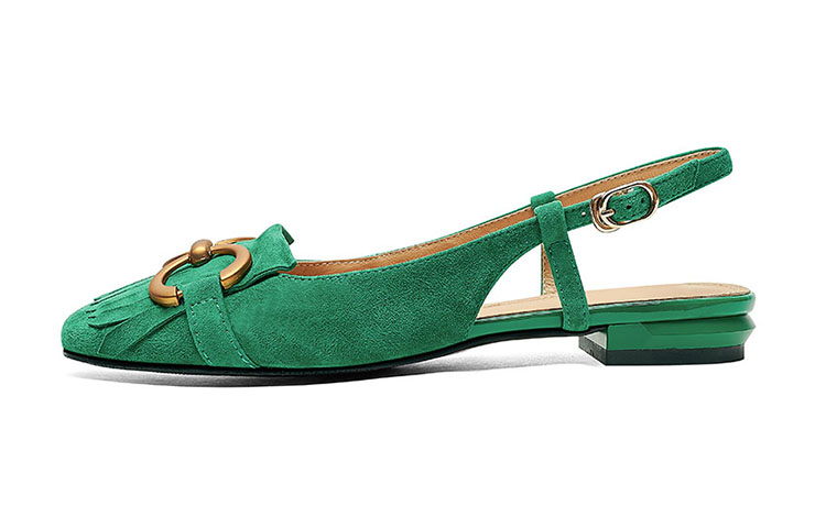 (W) Luiza Barcelos Round Toe Block Heel Loafer 'Metal Horsebit Suede' 圖 6