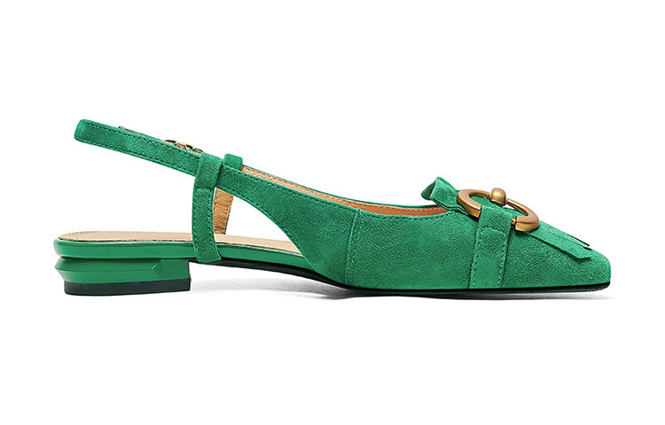 (W) Luiza Barcelos Round Toe Block Heel Loafer 'Metal Horsebit Suede' 圖 7