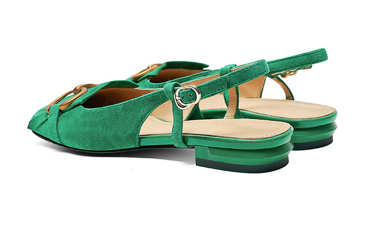 (W) Luiza Barcelos Round Toe Block Heel Loafer 'Metal Horsebit Suede' 圖 9