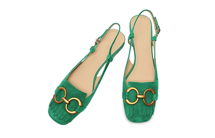 (W) Luiza Barcelos Round Toe Block Heel Loafer 'Metal Horsebit Suede' 圖 10