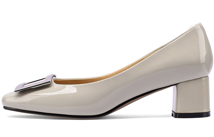 (W) Luiza Barcelos Round Toe Buckle Block Heels 4.5cm 'Cow Patent Leather' 圖 7