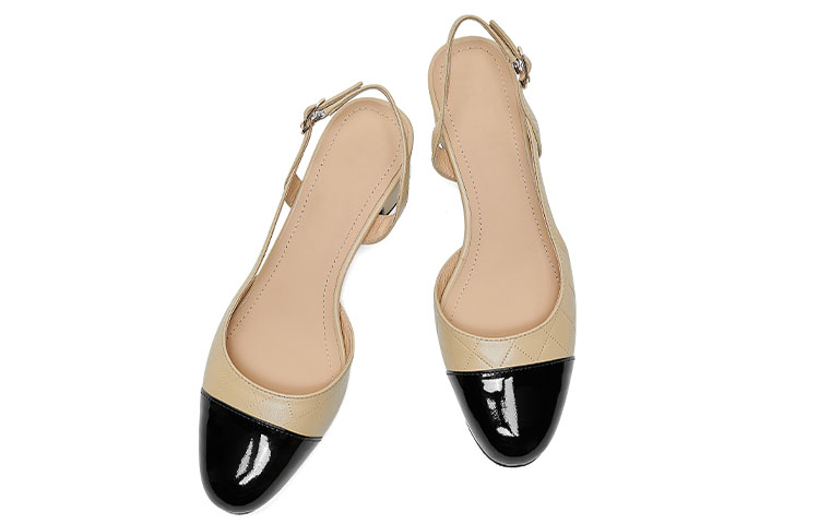 Cheap Luiza Barcelos 牛皮圓頭搭扣粗高跟鞋 4.3cm 女款