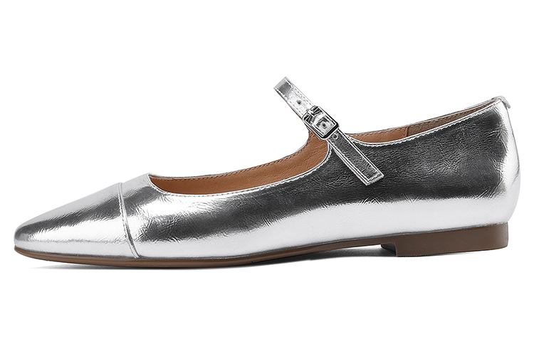 Buy (W) （女性用）ルイザ・バルセロス ラウンドトウバックルフラット「シルバーカジュアル」X901927 X901927