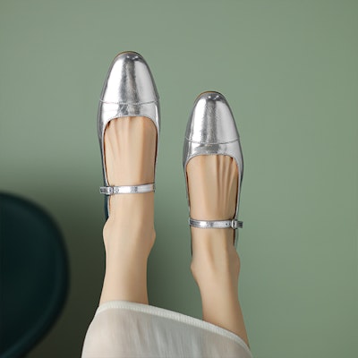 (W) 루이자 바르셀로스 실버 버클 플랫 (Luiza Barcelos Silver Buckle Flat) X901927 Order (W) 루이자 바르셀로스 실버 버클 플랫 (Luiza Barcelos Silver Buckle Flat) X901927