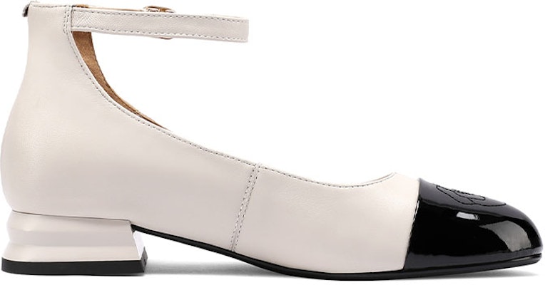 (Women) Luiza Barcelos Round Toe Carved Buckle Casual Flat 'Beige Black' X900867 Order (Women) Luiza Barcelos Round Toe Carved Buckle Casual Flat 'Beige Black' X900867