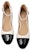 (W) Luiza Barcelos Kasut Rata Buckle Bulat 'Beige Hitam' X900867