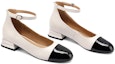 Purchase (W) Luiza Barcelos Kasut Rata Buckle Bulat 'Beige Hitam' X900867