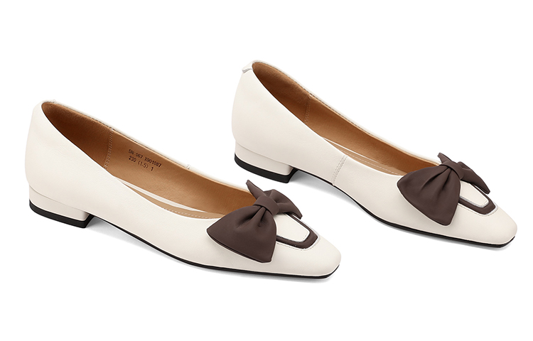 (W) Luiza Barcelos Round Toe Casual Flat 'Apricot Bow' 圖 3