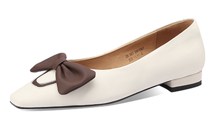 (W) Luiza Barcelos Round Toe Casual Flat 'Apricot Bow' 圖 4