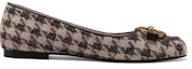 Order (W) Luiza Barcelos Kasut Flat Houndstooth Coklat dengan Gesper Kuda. X900897