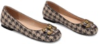 Purchase (W) Luiza Barcelos Kasut Flat Houndstooth Coklat dengan Gesper Kuda. X900897