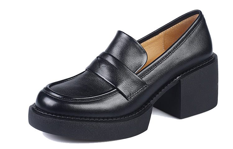 (Women) Luiza Barcelos Round Toe Chunky Heel 6.3cm 'Black' X901086