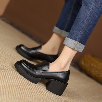 (Women) Luiza Barcelos Round Toe Chunky Heel 6.3cm 'Black' X901086 Lookbook (Women) Luiza Barcelos Round Toe Chunky Heel 6.3cm 'Black' X901086