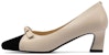 (W) Luiza Barcelos Tumit Tebal Hujung Bulat 'Beige Comfort' X900719