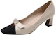 (W) Luiza Barcelos Tumit Tebal Hujung Bulat 'Beige Comfort' X900719