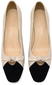 Luiza Barcelos 簡約時尚舒適圓頭 粗跟 高跟鞋 女款 米白色 Shop Luiza Barcelos 簡約時尚舒適圓頭 粗跟 高跟鞋 女款 米白色