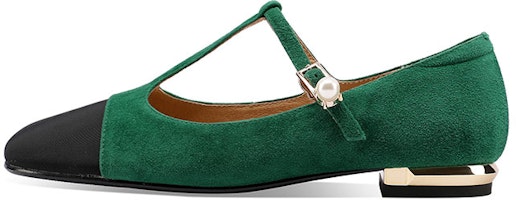 (Women) Luiza Barcelos Round Toe Chunky Heel 'Casual Green' X900951 (Women) Luiza Barcelos Round Toe Chunky Heel 'Casual Green' X900951