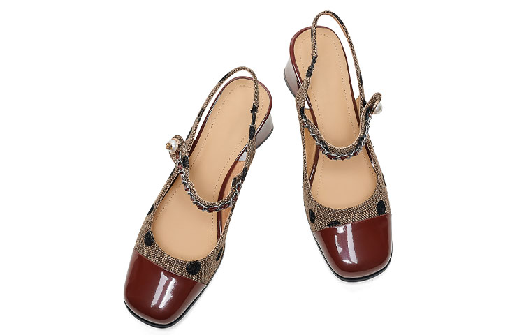 Shop (W) Luiza Barcelos Sandale mit Rundzehen und Chunky Heel ''Rötlich Braun'' X901077