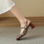 Purchase (W) Luiza Barcelos Sandale mit Rundzehen und Chunky Heel ''Rötlich Braun'' X901077