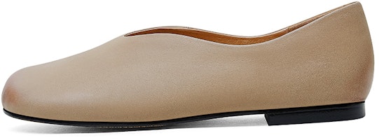 (Women) Luiza Barcelos Round Toe Deep V Casual Flat 'Apricot' X901106 (Women) Luiza Barcelos Round Toe Deep V Casual Flat 'Apricot' X901106