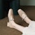 (Women) Luiza Barcelos Round Toe Elegant Ribbon Sneakers 'Apricot' X901963