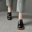Lookbook (Women) Luiza Barcelos Round Toe Fashion Chunky Heel 'Leather 5.5cm' X901055