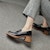 (Women) Luiza Barcelos Round Toe Fashion Chunky Heel 'Leather 5.5cm' X901055
