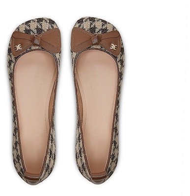 (W) Luiza Barcelos Kasut Rata Corak Houndstooth dengan Reben 'Coklat' X900876 Shop (W) Luiza Barcelos Kasut Rata Corak Houndstooth dengan Reben 'Coklat' X900876