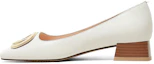 Buy (W) Luiza Barcelos Kasut Tumit Rendah Hujung Bulat dengan Gesper Logam 'Beige' X900899
