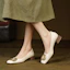 Details for (W) Luiza Barcelos Kasut Tumit Rendah Hujung Bulat dengan Gesper Logam 'Beige' X900899