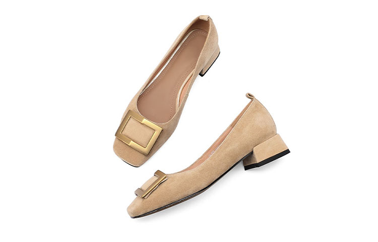 (W) Luiza Barcelos Round Toe Metallic Buckle Chunky Heel 'Suede' 圖 10