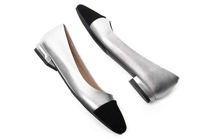 (W) Luiza Barcelos Round Toe Patchwork Ballet Flats 'Silver' 圖 4