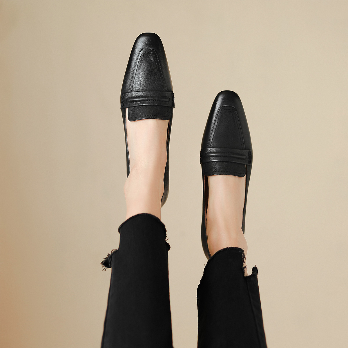 (W) Luiza Barcelos Sandal 'Black Simplistic One-Strap' 圖 4