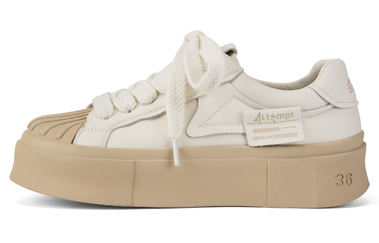 Buy (W) ルイザ・バルセロス 厚底シェルレースアップスニーカー (ベージュブラウン) XWP1SK0972