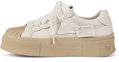 (Women) Luiza Barcelos Shell-Toe Platform Lace-Up Sneakers 'Beige Brown' XWP1SK0972 (Women) Luiza Barcelos Shell-Toe Platform Lace-Up Sneakers 'Beige Brown' XWP1SK0972