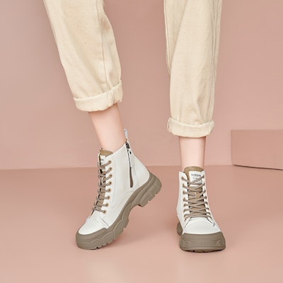 (W) Bota Corta Luiza Barcelos 'Cordones Beige' X902095 Details for (W) Bota Corta Luiza Barcelos 'Cordones Beige' X902095