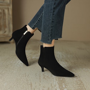 (W) 루이자 바르셀로스 블랙 스웨이드 숏부츠 (Luiza Barselloseu Beullaek Seuweideu Syosbutseu) X902149 5