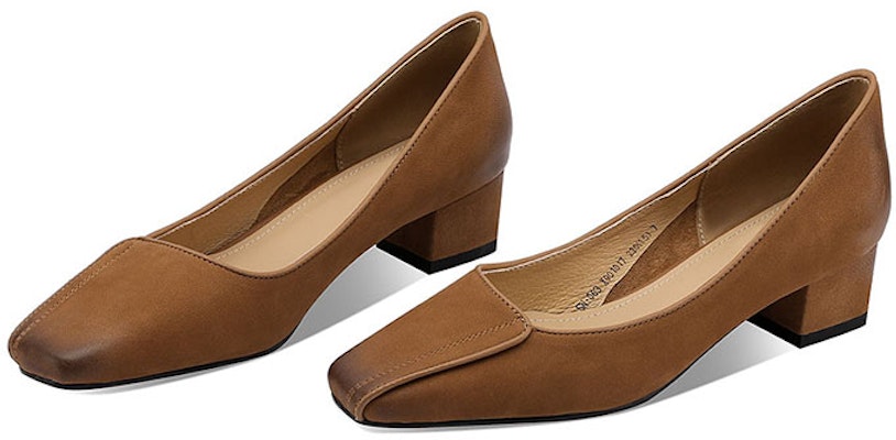 (Women) Luiza Barcelos Slip-On Chunky High Heels 'Brown' X901017 Purchase (Women) Luiza Barcelos Slip-On Chunky High Heels 'Brown' X901017