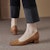 (W) Luiza Barcelos Slip-On Tumit Tinggi Chunky 'Coklat' X901017