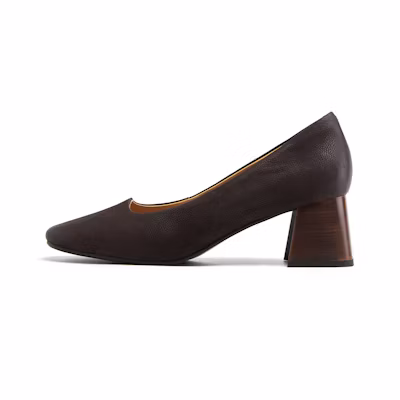 (W) Luiza Barcelos Slip-On Heels 'Dark Brown'