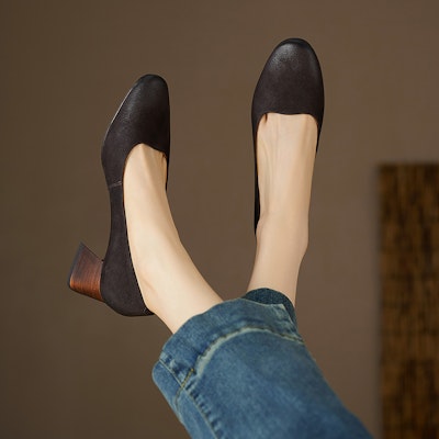(W) Luiza Barcelos Kasut Tumit Slip-On 'Coklat Gelap' X901847 Order (W) Luiza Barcelos Kasut Tumit Slip-On 'Coklat Gelap' X901847