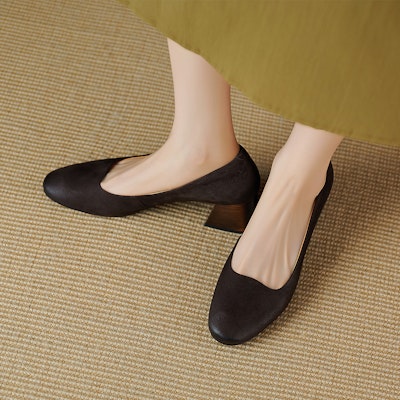 (W) Luiza Barcelos Kasut Tumit Slip-On 'Coklat Gelap' X901847 Details for (W) Luiza Barcelos Kasut Tumit Slip-On 'Coklat Gelap' X901847