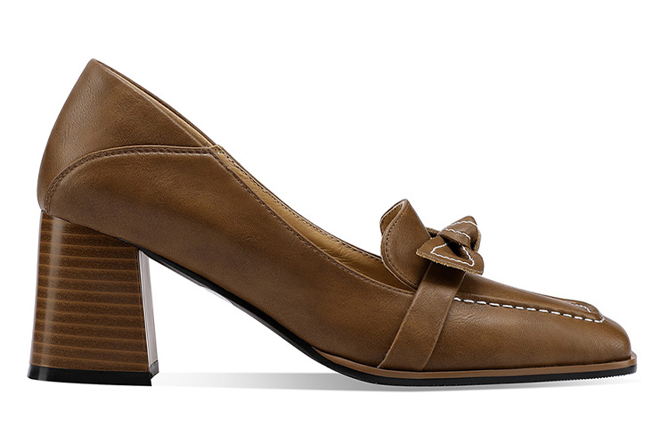 Order (W) 루이자 바르셀로스 리본 블록힐 (브라운) X901226