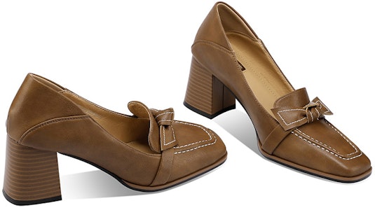 (W) 루이자 바르셀로스 리본 블록힐 (브라운) X901226 Lookbook (W) 루이자 바르셀로스 리본 블록힐 (브라운) X901226