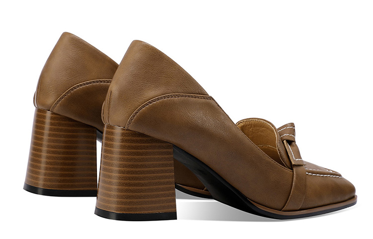 Shop (W) 루이자 바르셀로스 리본 블록힐 (브라운) X901226